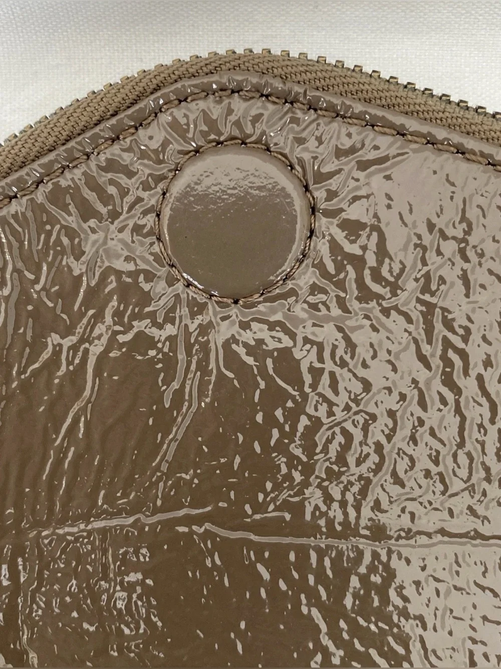 Hobo International GLAZED TAUPE LEATHER CLUTCH WALLET BAG Purse VGC